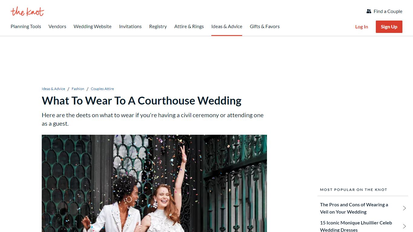 What To Wear To A Courthouse Wedding (Couple & Guests) - The Knot