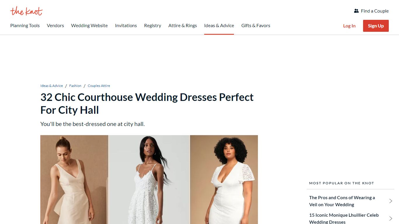 The 32 Best Courthouse Wedding Dresses for 2022 - The Knot