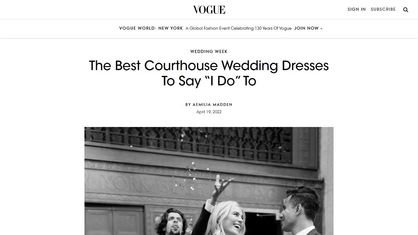 The Best Courthouse Wedding Dresses To Say “I Do” To | Vogue